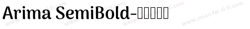 Arima SemiBold字体转换